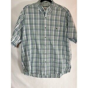 Wrangler Rugged Wear Mens XL Short Sleeve Button Down Shirt Multi Color